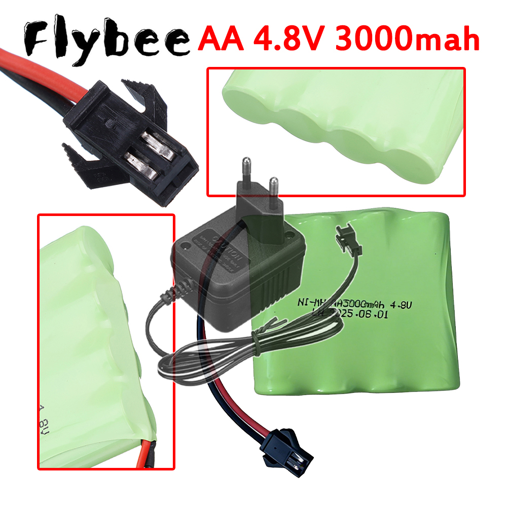 Rc Hobby Charger - Rechargeable NiMH 4.8V 3000mAh Battery Pack