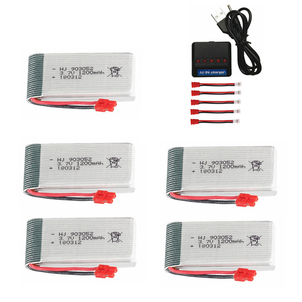 Rc Hobby Charger - 3.7V 1200mAh 903052 lipo battery for