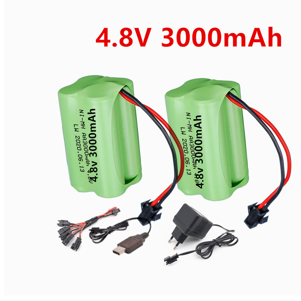 Rc Hobby Charger - 4.8v 3000mAh Rechargeable Battery and Charger