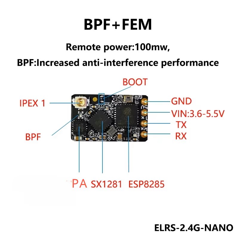 ELRS 2.4GHz NANO Receiver Expr - đánh giá và giá Rc Hobby Fly Store